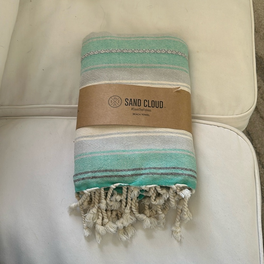 NWT Sand Cloud XL Mint Baja Towel